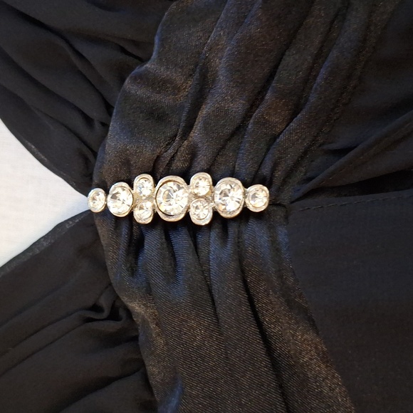 3/$20--Vintage Black Neglige, Faux Diamonds, 38C - Picture 12 of 16